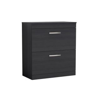 800mm Floor Standing Vanity With Worktop - Nuie ATH054W Charcoal Black, Hacienda Black colour ,image 1