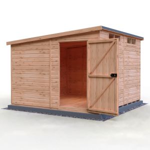 Security Pent 10 x 10 Single Door Shiplap Shed