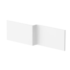 Shower Bath Front Panel (1800) - Nuie WBS304 White, White colour ,image 1