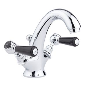 Mono Basin Mixer - Hudson Reed BC405HL Chrome, Black/Chrome colour ,image 1