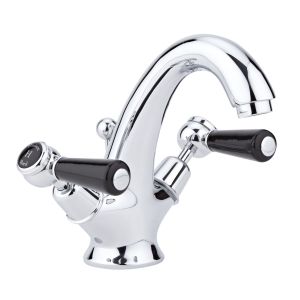 Mono Basin Mixer - Hudson Reed BC405DL Chrome, Black/Chrome colour ,image 1