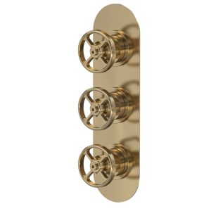 Triple Valve - Hudson Reed SIWTR802 Brass, Brass colour ,image 1