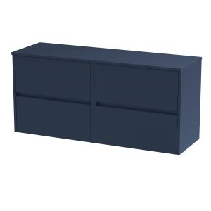1200mm Wall Hung 4-Drawer Unit & Worktop - Nuie HAV2904W2 Blue, Blue colour ,image 1