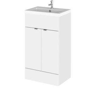 500mm Vanity Unit & Basin - Hudson Reed CBI124 Gloss White, White colour ,image 1