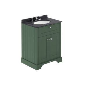 600mm Cabinet & Marble Top (3TH) - Hudson Reed LOF824 Hunter Green, Green colour ,image 1
