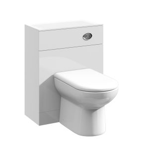 600mm WC Unit - Nuie PRC144 Gloss White, White colour ,image 1