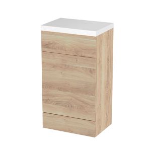 500mm WC Unit & Polymarble Top - Hudson Reed CBI3005 Oak, Oak colour ,image 1