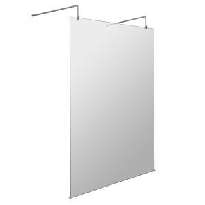 1400mm Wetroom Screen With Arms and Feet - Hudson Reed GPAF14 Chrome, Glass colour ,image 1