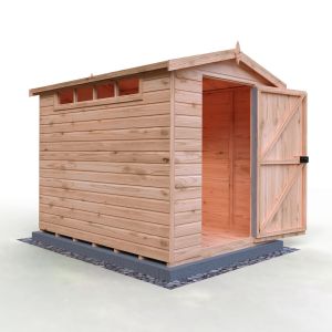 Security Apex 8 x 6 Single Door Loglap Shed