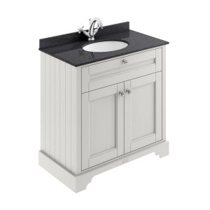 800mm Cabinet & Marble Top (1TH) - Hudson Reed LOF427 Timeless Sand, Grey colour ,image 1