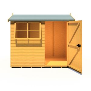 Suffolk 8 x 6 Single Door Shiplap Shed - Style C