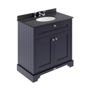 800mm Cabinet & Marble Top (3TH) - Hudson Reed LOF330 Twilight Blue, Blue colour ,image 1