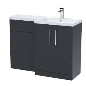 1100mm Right Hand Combination - Nuie ARN1411R Black, Black colour ,image 1
