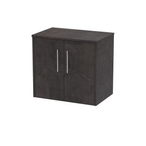 600mm Wall Hung 2 Door Vanity & Worktop - Hudson Reed JNU2623W Brown, Brown colour ,image 1