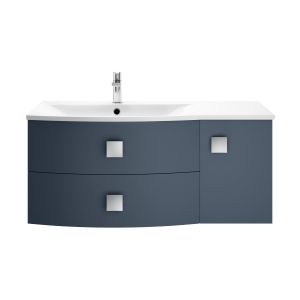1000mm Cabinet & Basin - Left Hand - Hudson Reed SAR302L Mineral Blue, Blue colour ,image 1