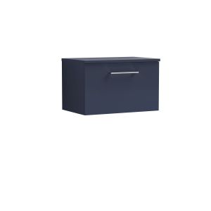 600mm Wall Hung 1-Drawer Vanity & Worktop - Nuie ARN2922W Blue, Blue colour ,image 1