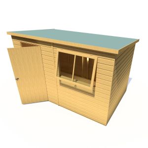 Caldey 10 x 6 Single Door Shiplap Shed - Style D
