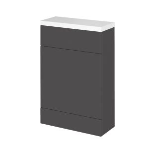 WC Unit & Polymarble Top - Compact - Hudson Reed CBI919 Gloss Grey, Grey colour ,image 1