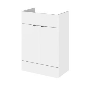 600mm Vanity Unit - Hudson Reed OFF108 Gloss White, White colour ,image 1