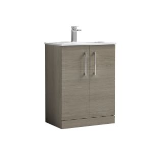 600mm Floor Standing 2 Door Vanity & Basin 2 - Nuie ARN2503B Oak, Oak colour ,image 1