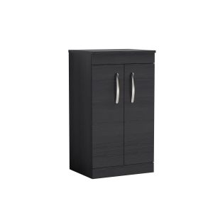 500mm Floor Standing Vanity With Worktop - Nuie ATH005W Charcoal Black, Hacienda Black colour ,image 1