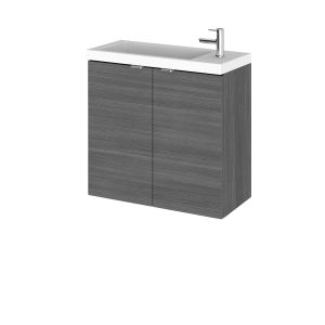 600mm Vanity Unit & Basin - Hudson Reed CBI529 Anthracite Woodgrain, Brown/Grey colour ,image 1