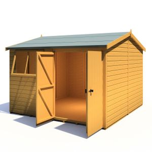 Atlas 10 x 20 Double Door Loglap Shed - Reverse Apex