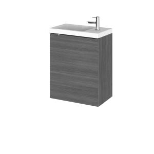 400mm Vanity Unit & Basin - Hudson Reed CBI537 Anthracite Woodgrain, Brown/Grey colour ,image 1