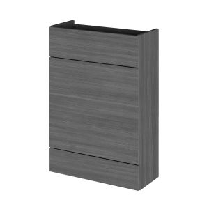 600mm WC Unit - Compact - Hudson Reed OFF547 Graphite Grey Woodgrain, Brown/Grey colour ,image 1