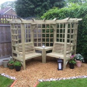 Clementine Corner Arbour By Churnet Valley, Wood colour ,image 1