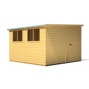 Norfolk 10 x 10 Single Door Loglap Shed - Style B