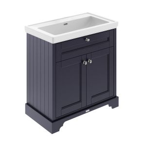 800mm 2-Door Vanity & Classic Basin 0TH - Hudson Reed LOF346 Blue, Blue colour ,image 1