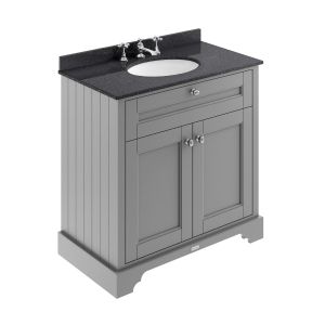 800mm Cabinet & Marble Top (3TH) - Hudson Reed LOF230 Storm Grey, Grey colour ,image 1