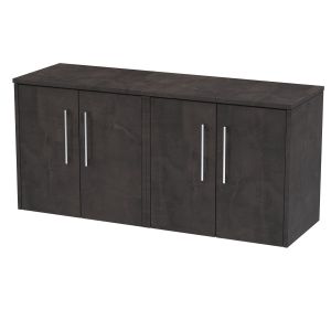 1200mm Wall Hung 4 Door Vanity & Worktop - Hudson Reed JNU2623W2 Brown, Brown colour ,image 1