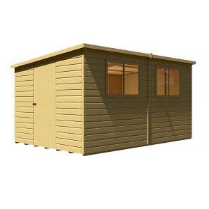 Caldey 12 x 8 Single Door Loglap Shed - Style A