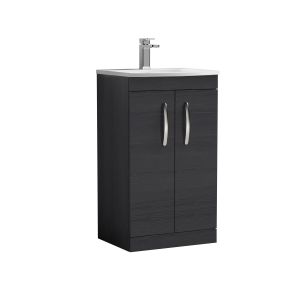 500mm Floor Standing Vanity With Basin 4 - Nuie ATH005G Charcoal Black, Hacienda Black colour ,image 1