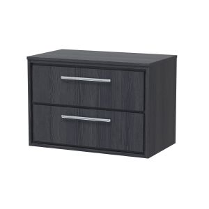 800mm Wall Hung 2-Drawer Vanity with Worktop - Hudson Reed LIL2226W Grey, Grey colour ,image 1