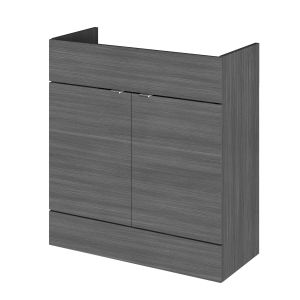 800mm Vanity Unit - Hudson Reed OFF509 Anthracite Woodgrain, Brown/Grey colour ,image 1