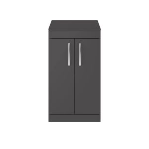 500mm Floor Standing Cabinet With Worktop - Nuie ATH072W Gloss Grey, Grey colour ,image 1