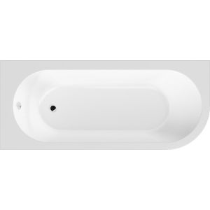Left Hand Back to Wall Corner Bath - Nuie NBH209L White, White colour ,image 1