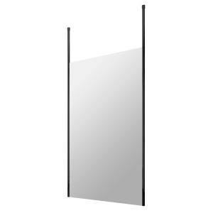 1200mm Wetroom Screen with Ceiling Posts - Hudson Reed BGPCP12 Matt Black, Black colour ,image 1