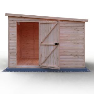 Security Pent 10 x 10 Single Door Loglap Shed