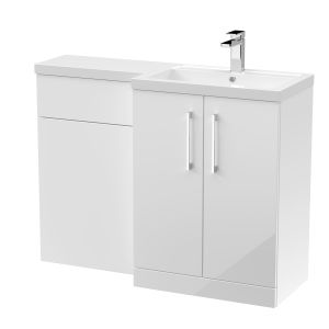 1100mm Right Hand Combination - Nuie ARN111R White, White colour ,image 1