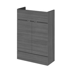600mm Vanity Unit - Compact - Hudson Reed OFF507 Anthracite Woodgrain, Brown/Grey colour ,image 1