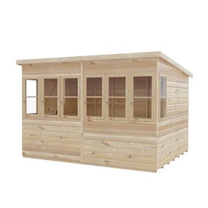 Sun Pent 10 x 8 Single Door Loglap Potting Shed - Style A