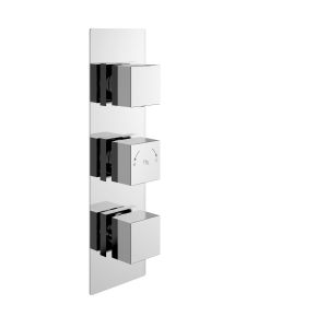 Triple Valve - Hudson Reed SQRTR02 Chrome, Chrome colour ,image 1