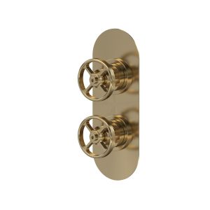 Twin Valve with Diverter - Hudson Reed SIWTW802 Brass, Brass colour ,image 1