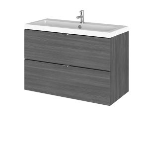 800mm Vanity Unit & Basin - Hudson Reed CBI531 Anthracite Woodgrain, Brown/Grey colour ,image 1