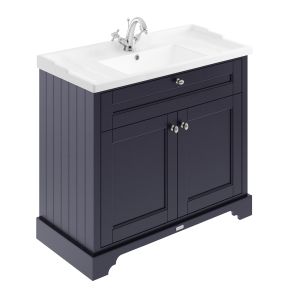 1000mm Cabinet & Basin (1TH) - Hudson Reed LOF307 Twilight Blue, Blue colour ,image 1