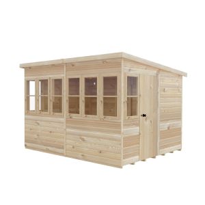 Sun Pent 10 x 8 Single Door Loglap Potting Shed - Style B